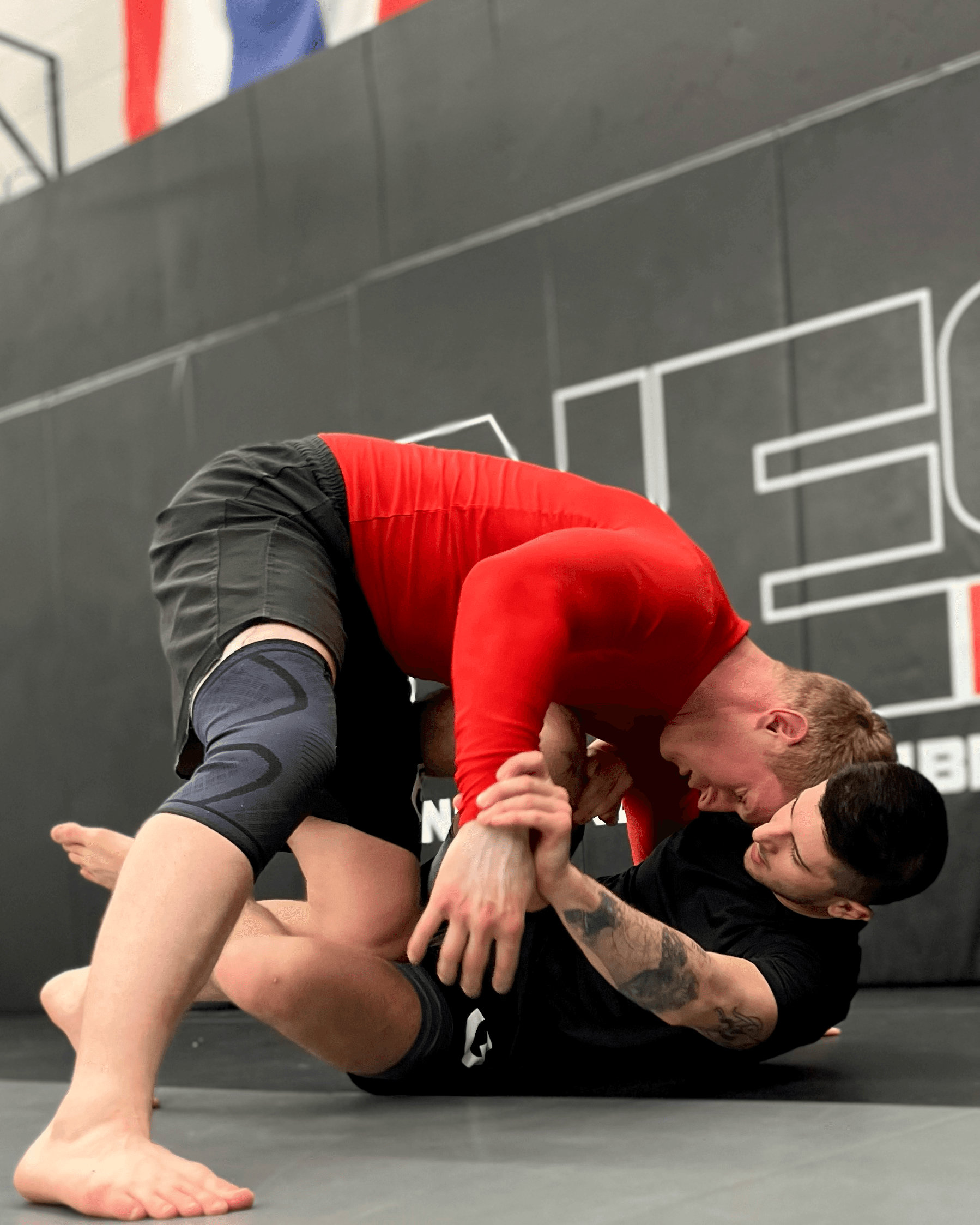 Student trying to pass the guard.