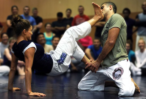 Photo of a Jiu-Jitsu self-defense seminar.