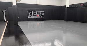 Photo of large mat space at NESF Boston.